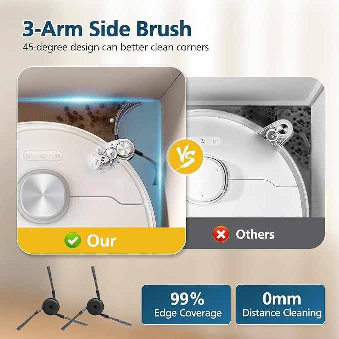 Accessories for L40 Ultra / X40 Ultra / X40 Master, and for P10 / P50 Pro Ultra Robot Vacuum, 2*Rubber Main