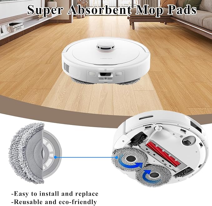 Accessories Kit for Qrevo S/Qrevo Plus/Qrevo Pro/Qrevo MaxV 【Not for Q Revo】Robot Vacuum, 2 Main Brush Roller, 4