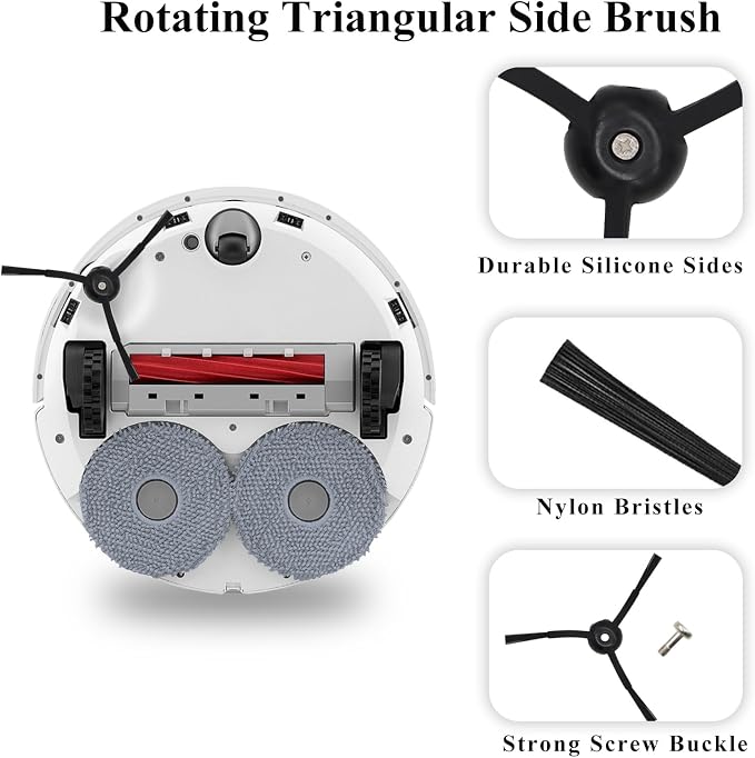 Accessories Kit for Qrevo S/Qrevo Plus/Qrevo Pro/Qrevo MaxV 【Not for Q Revo】Robot Vacuum, 2 Main Brush Roller, 4