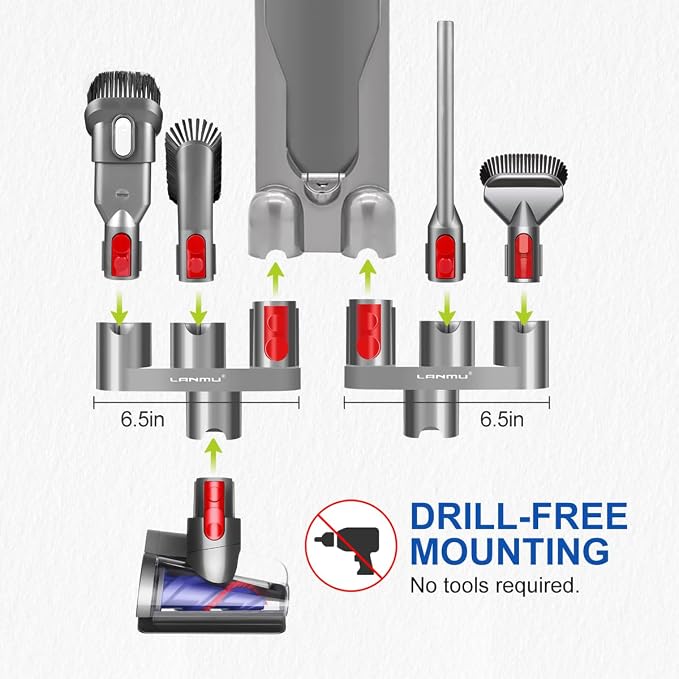 Accessory Holder Compatible with V15 V11 V10 V8 V7 Outsize Gen5 Cordless Stick Vacuum Cleaner, Drill Free Docking