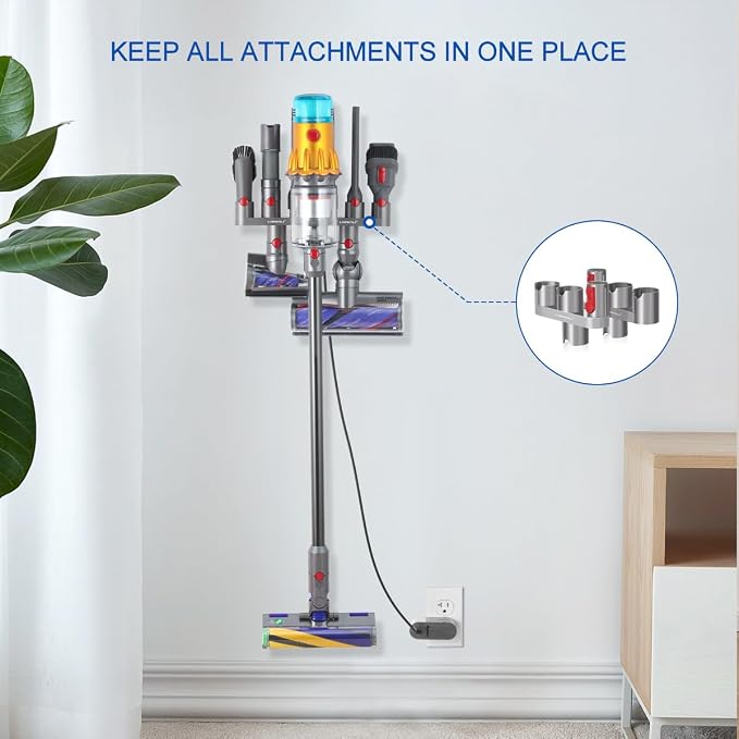 Accessory Holder Compatible with V15 V11 V10 V8 V7 Outsize Gen5 Cordless Stick Vacuum Cleaner, Drill Free Docking