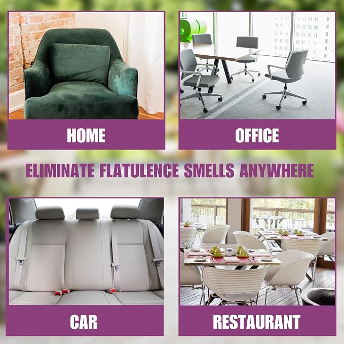Activated Carbon Chair Pad – 16” x 16” Flatulence Deodorizer Seat Cushion – Activated Charcoal Odor Absorber Seat Pad for