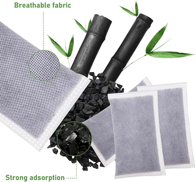 Activated Charcoal Odor Absorber Diaper Pail Deodorizer for 8 Gallon & Larger, Trash Can Deodorizer Odor Filter