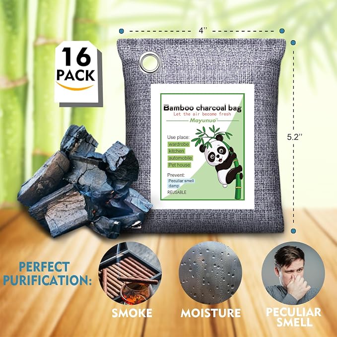 Activated Charcoal Odor Absorber for Strong Odor, Basement, Cars, Closets, Shoes, Smoke., alternate product view 2