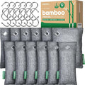 Activated Charcoal Odor Absorber,Large 12 Pack w Hooks Nature Odor Eliminator for Strong Odor, product image