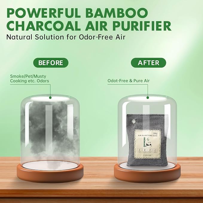 Activated Charcoal Odor Eliminator, Bamboo Charcoal Air Purifying Bags,Odor Removing Packs, alternate product view 5