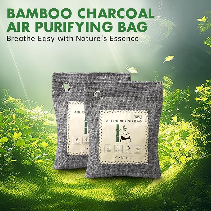 Activated Charcoal Odor Eliminator, Bamboo Charcoal Air Purifying Bags,Odor Removing Packs, alternate product view 7