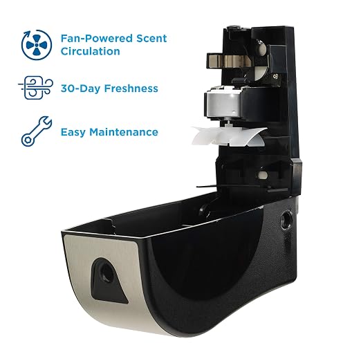 ActiveAire Powered Whole-Room Air Freshener Dispenser by GP PRO (), Stainless Steel, 53258A, 4.090" W x 3.610" D x 6.820" H