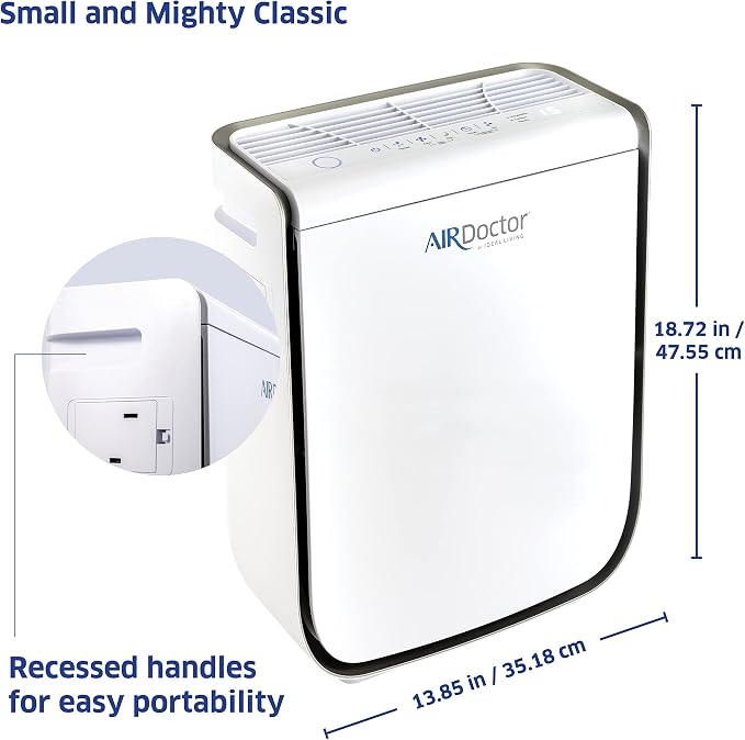 AD2000 Air Purifier for Small & Medium Rooms and Small Bedrooms. 3 Stage Filtration with Pre-Filter, UltraHEPA, Carbon/VOC (