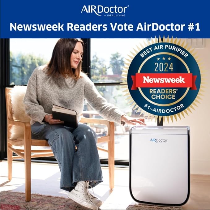 AD2000 Air Purifier for Small & Medium Rooms and Small Bedrooms. 3 Stage Filtration with Pre-Filter, UltraHEPA, Carbon/VOC (