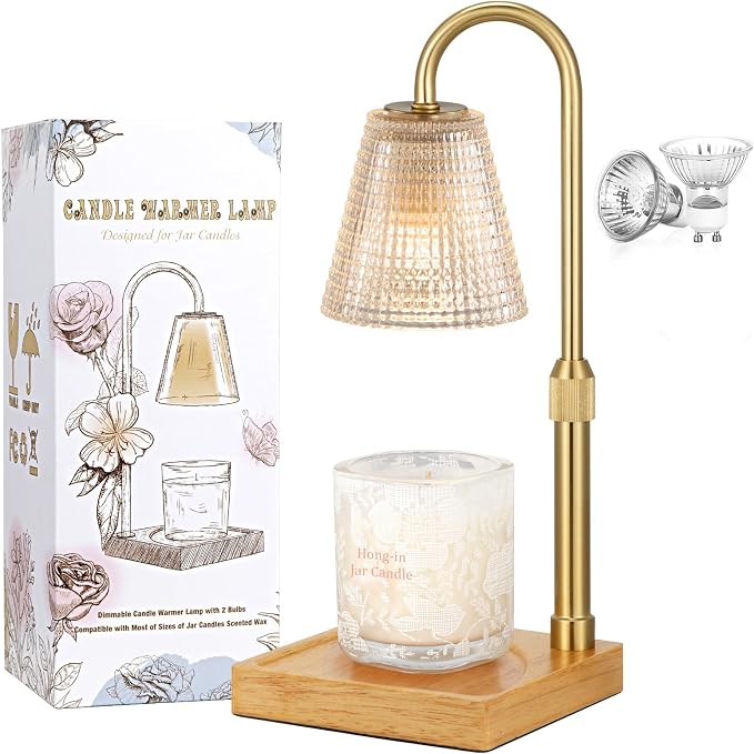 Adjustable Candle Warmer Lamp with Timer Dimmer,Birthday Gifts for Women Mom Sister,House Warming Gifts New Home Room