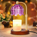 Adjustable Flower Candle Warmer Lamp with Timer, Lotus Tulip Glass Warmer Light for Jar Candles, product image