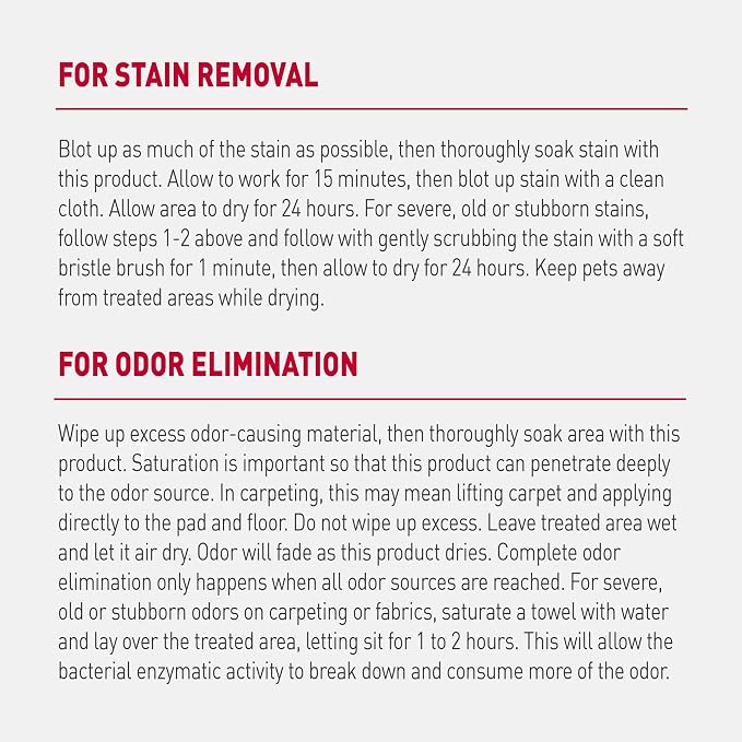 Advanced Cat Stain and Odor Eliminator Spray, Severe Mess Enzymatic Formula, 32 fl oz 0 Count 11.07 inches, alternate product