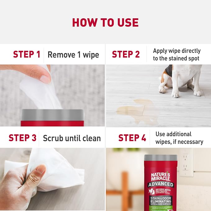 Advanced Stain And Odor Eliminating Wipes for Hard Surfaces, 30 Count, alternate product view 4