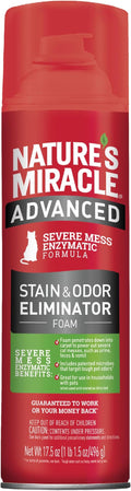Advanced Stain and Odor Eliminator Foam Cat 17.5 Ounces, for Severe Cat Messes, Aerosol, product image