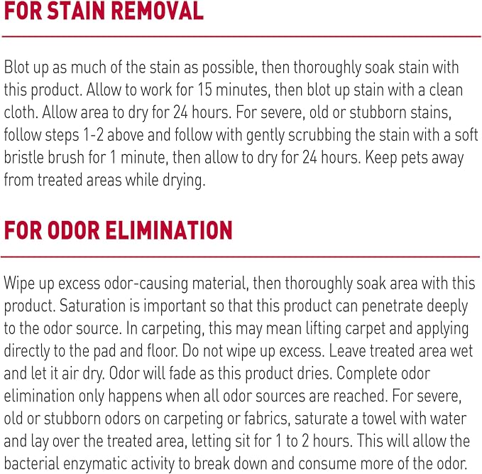 Advanced Stain and Odor Eliminator Foam Cat 17.5 Ounces, for Severe Cat Messes, Aerosol, alternate product view 4