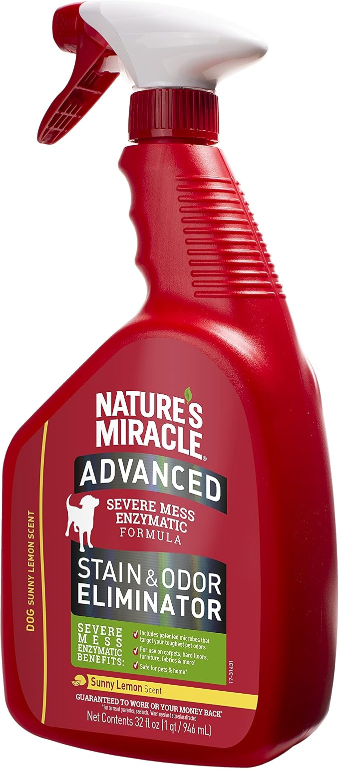 Advanced Stain & Odor Eliminator,32 Ounces,Sunny Lemon Scent,Severe Mess Enzymatic Formula For Tough Pet, alternate product