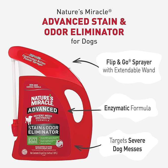 Advanced Stain & Odor Eliminator For Dogs With Flip & Go Sprayer, 64 Ounces, alternate product view 3