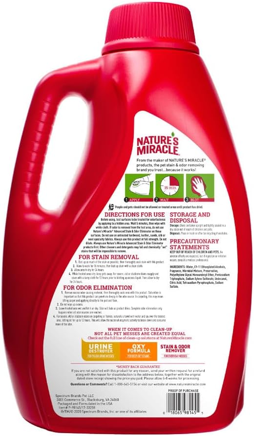 Advanced Stain & Odor Eliminator, Sunny Lemon Scent, Severe Mess Enzymatic Formula For Tough Pet Messes, 1 Gallon, alternate