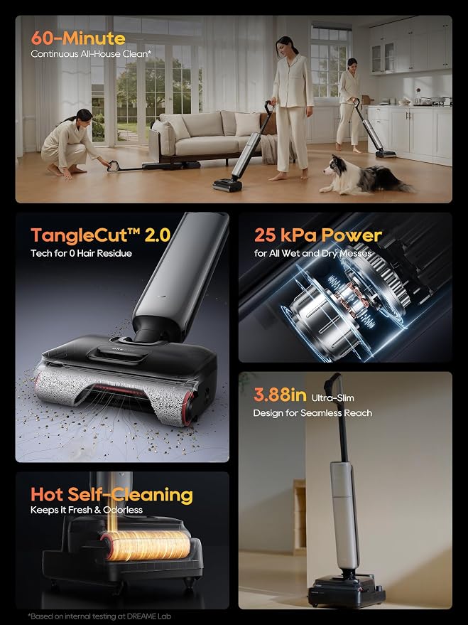 Aero Pro Wet Dry Vacuum Mop, Ultra- with Hot Self-Cleaning/Self-Drying, 0 Hair Tangle Great for Pet Owner, alternate product