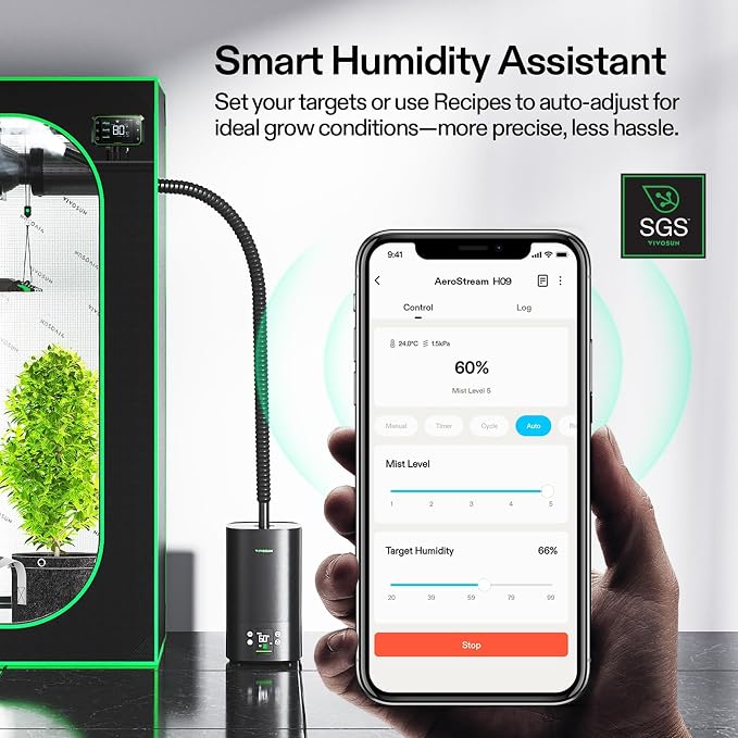AeroStream H05 Intelligent Wi-Fi Humidifier, 1.32 Gal / 5 L Humidifier with Temp & Humidity Probe, Smart Remote, alternate