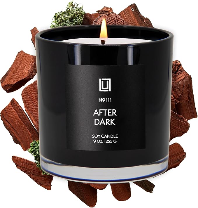 | After Dark - Teak & Mahogany | Luxury Scented Soy Jar Candle | Hand Poured in The USA | Highly Scented Candles, product
