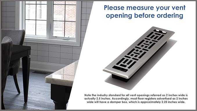 AGH212-BLK Gothic Floor Register, Textured Black, 2x12 Inches, alternate product view 5