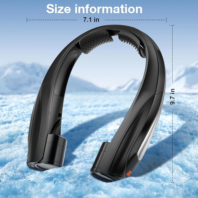 AI Neck Fan, 6 Speeds Adjustable Portable Personal Fan Rechargeable, Faster Cooling Wearable Fan, Ultra Quiet for Home
