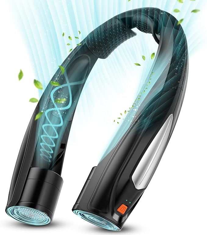 AI Neck Fan, 6 Speeds Adjustable Portable Personal Fan Rechargeable, Faster Cooling Wearable Fan, Ultra Quiet for Home