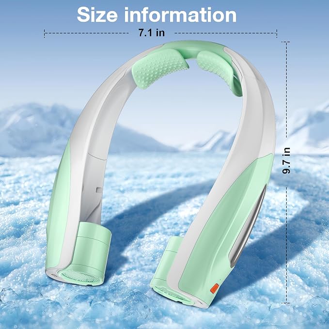 AI Neck Fan, 6 Speeds Adjustable Portable Personal Fan Rechargeable, 6000 mAh Battery Faster Cooling Wearable, alternate view