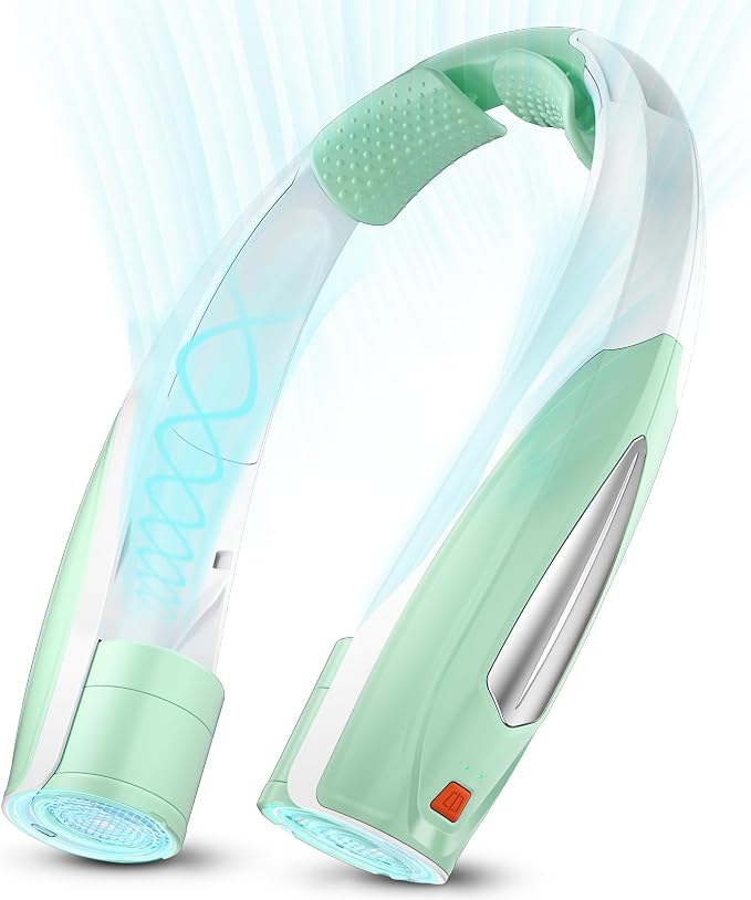 AI Neck Fan, 6 Speeds Adjustable Portable Personal Fan Rechargeable, 6000 mAh Battery Faster Cooling Wearable, alternate view
