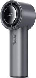 AI Portable Turbo Fan,Speed(1-100) Adjustable Max 26640RPM Strong Airflow,4000mAh LED Digital Display Turbo Handheld Fan