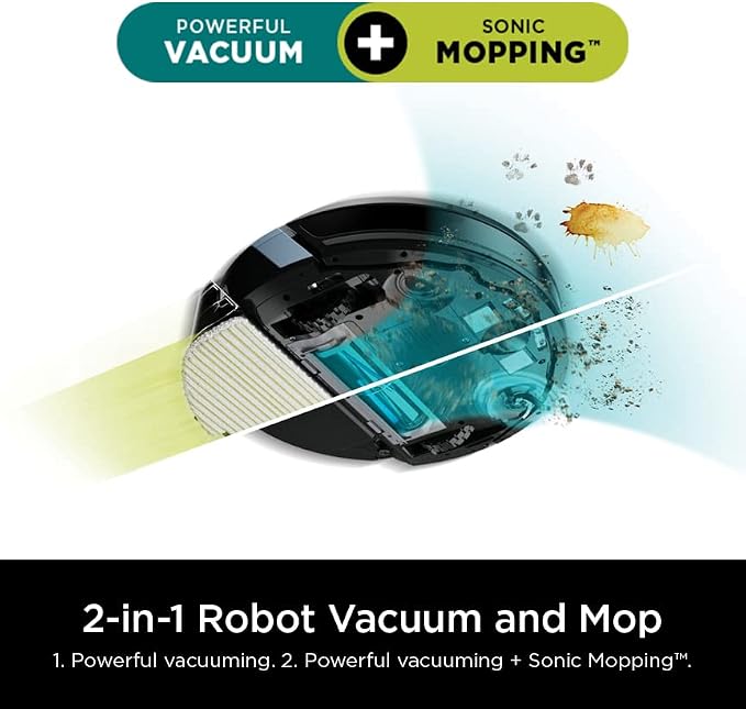 AI Ultra Robot Vacuum and Mop with Matrix Clean Navigation, CleanEdge Technology, Perfect for Pet Hair, Compatible with