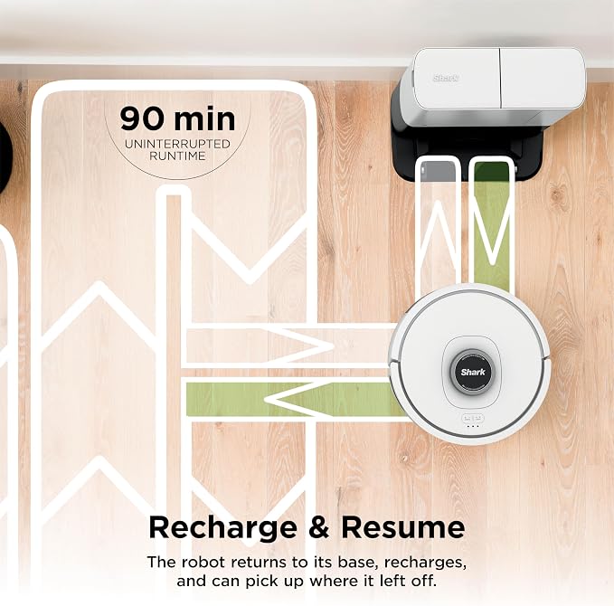 AI Ultra Voice Control Robot Vacuum with Matrix Clean Navigation, Home Mapping, 60-Day Capacity, XL Self-Empty Base for Homes