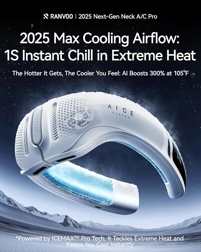 AICE LITE Plus 2025 Max Cooling Airflow [No.1 Coolest & Most Durable] Neck Air Conditioner, alternate product view 2