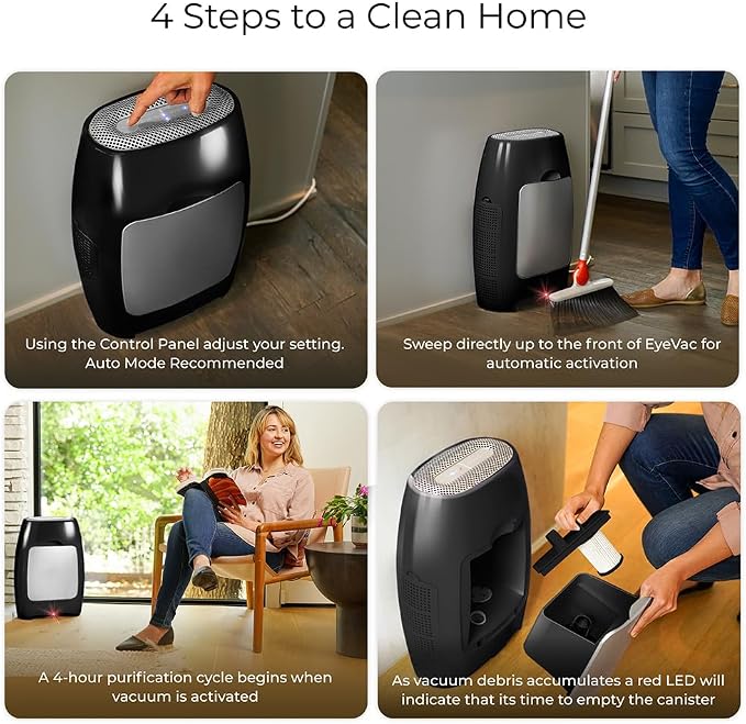 Air 2-in-1 HEPA Air Purifier & Touchless Vacuum Automatic Dustpan - Ultra Fast & Powerful - Covers 600 Sq ft, alternate