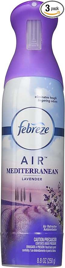 Air - Air Freshener Spray - Mediterranean Lavender - Net Wt. 8.8 OZ (250 g) Per Bottle - Pack of 3 Bottles 8.8 OZ Pink