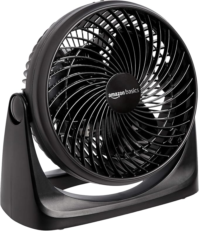 Air Circulator Desk Fan for Bedroom, Home and Office, 90-Degree Tilt Head, 3 Speed Settings, Cooling, 35, Black, 11.1"W