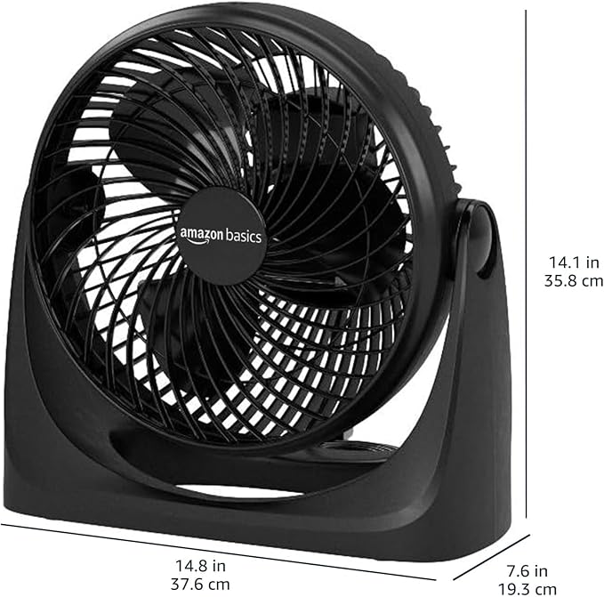 Air Circulator Fan, Desk Fan for Bedroom, Home and Office, With 90-Degree Tilt Head, 3 Speed Settings, Lightweight (4.2 LBS)