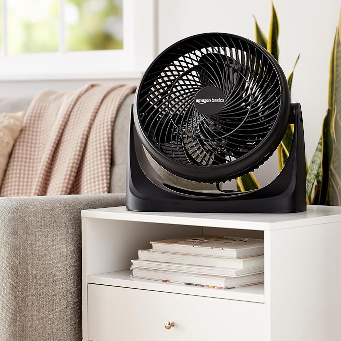 Air Circulator Fan, Desk Fan for Bedroom, Home and Office, With 90-Degree Tilt Head, 3 Speed Settings, Lightweight (4.2 LBS)