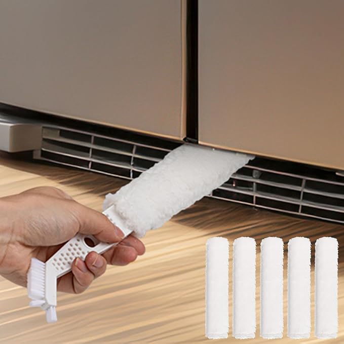 Air Conditioner Cleaner Set Mini Split Cleaning Kit Under Fridge Cleaning Tool Window Unit Kit with 5 Replaceable Brush