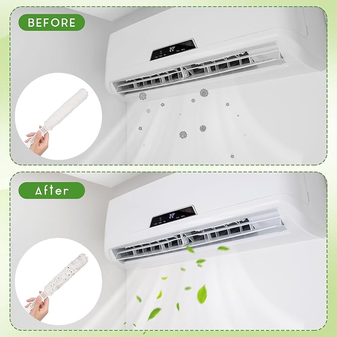 Air Conditioner Cleaner Set Mini Split Cleaning Kit Under Fridge Cleaning Tool Window Unit Kit with 5 Replaceable Brush