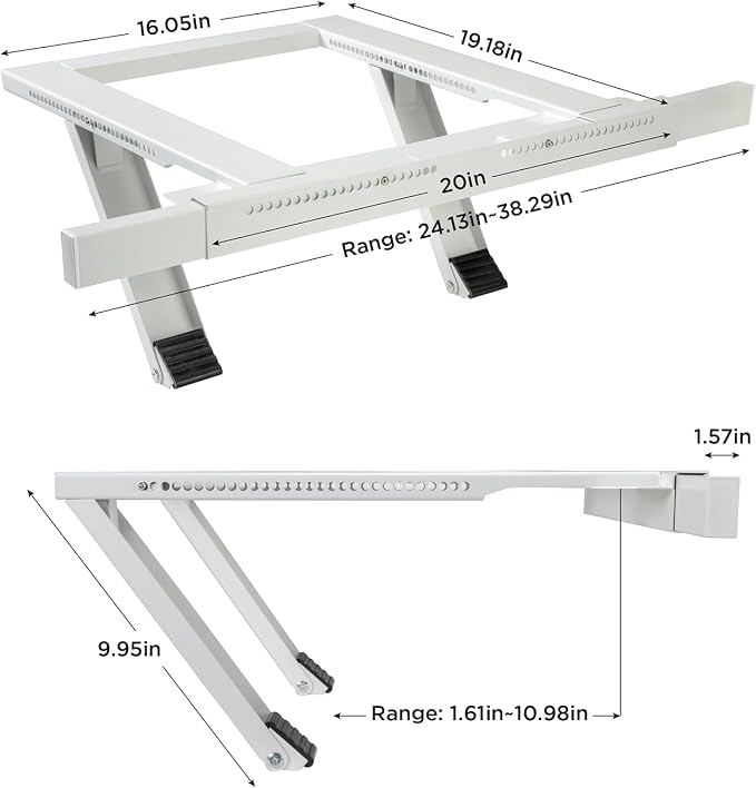 Air Conditioner Support Bracket, No Tools or Drilling Required - Easy to Install Window AC Mount - Heavy Duty Steel, Holds Up