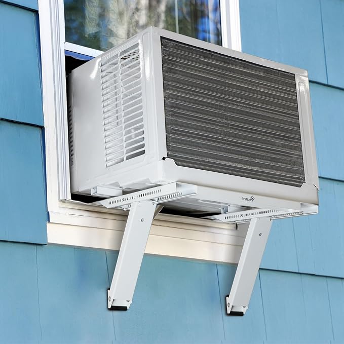 Air Conditioner Support Bracket, No Tools or Drilling Required - Easy to Install Window AC Mount - Heavy Duty Steel, Holds Up