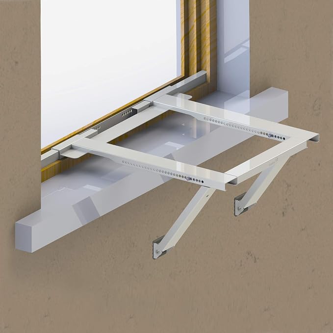 Air Conditioner Support Bracket, No Tools or Drilling Required - Easy to Install Window AC Mount - Heavy Duty Steel, Holds Up