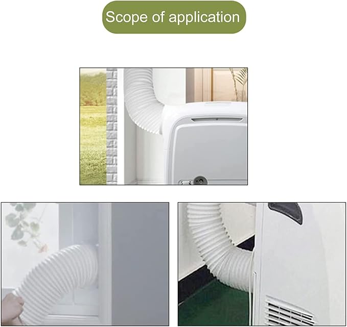 Air Conditioning Exhaust Duct Connector Interface, Hose Tube Connector Interface for AC Unit, ABS Exhaust Hose Adapter for
