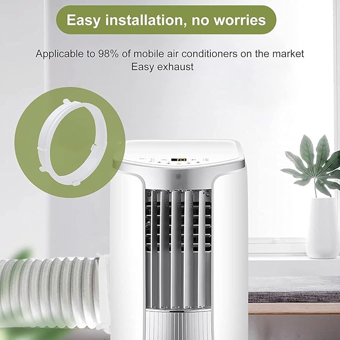 Air Conditioning Exhaust Duct Connector Interface, Hose Tube Connector Interface for AC Unit, ABS Exhaust Hose Adapter for