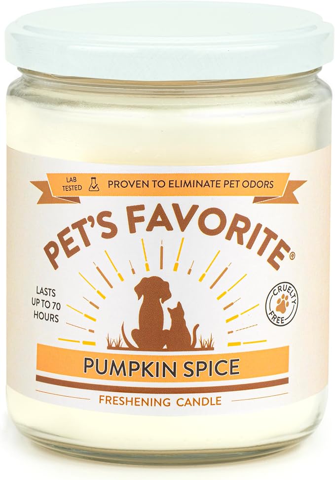 Air Freshener Candles, Clean Burning Pet Friendly Candles with a Natural Fiber Wick and 70 Hour Burn Time, Pumpkin Spice Pack