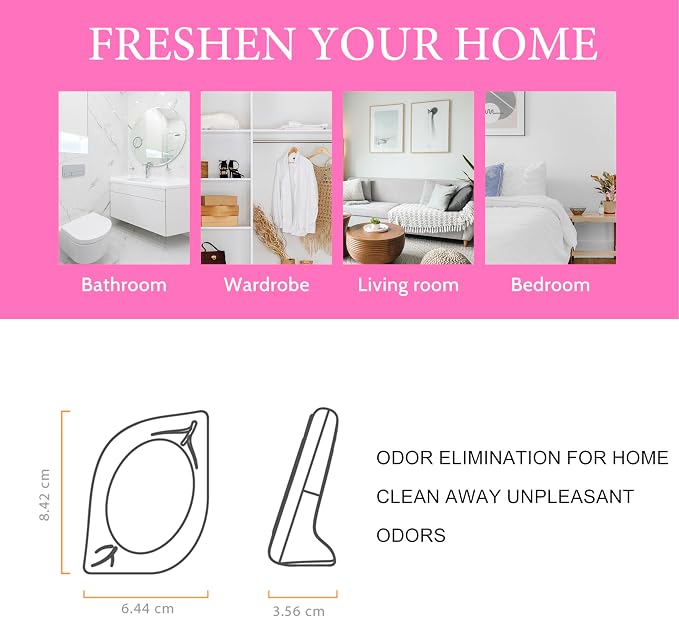 Air Freshener for Home, 4 Pack, Peach, Odor Eliminator for Small Area Closets Bathroom Pets Strong Odor, Up to 120 Days