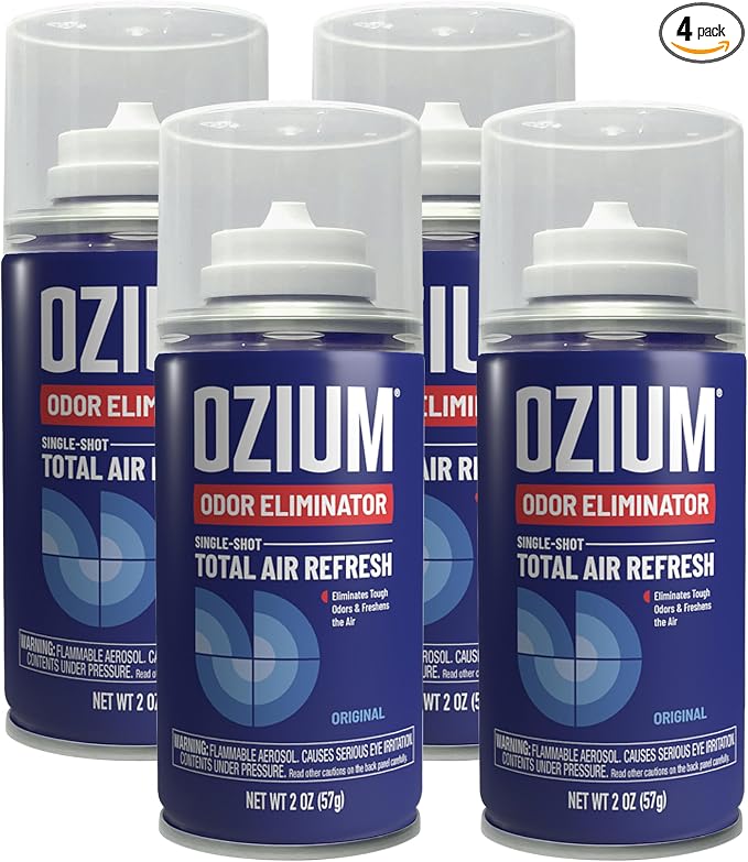 ® Air Freshener Odor Eliminator, 2oz Single Shot Total Air Refresh & Car Air Freshener – Original – 4 Pack, product image